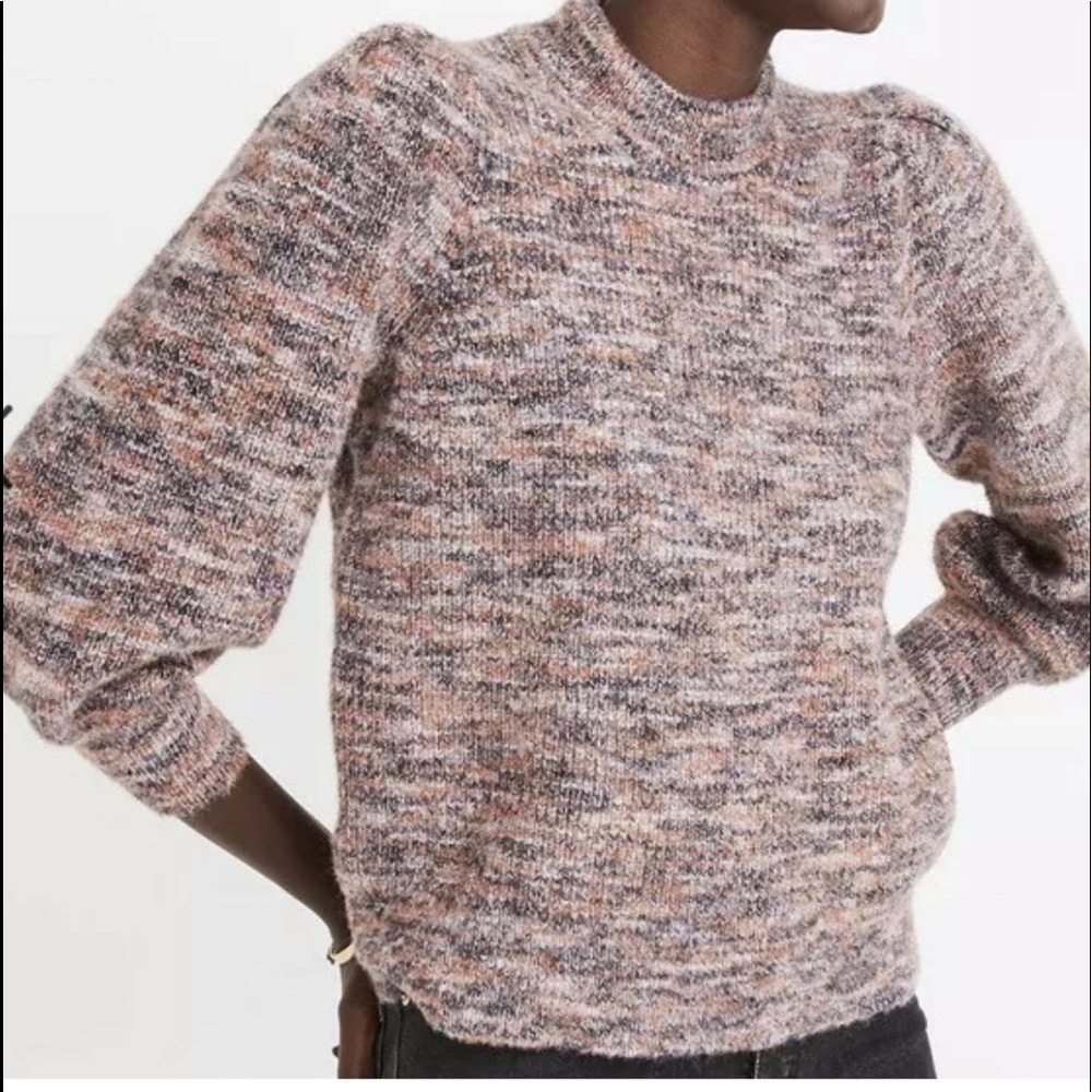 AE: NWT Madewell Sz XS Space Dyed Puff Sleeves Sweater